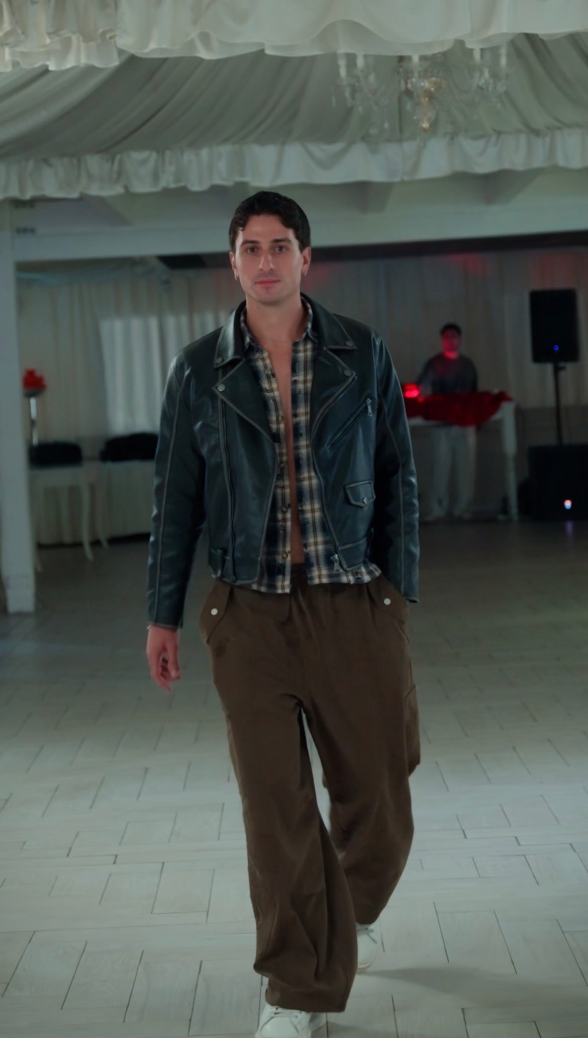 Leather Brown Jacket - size S