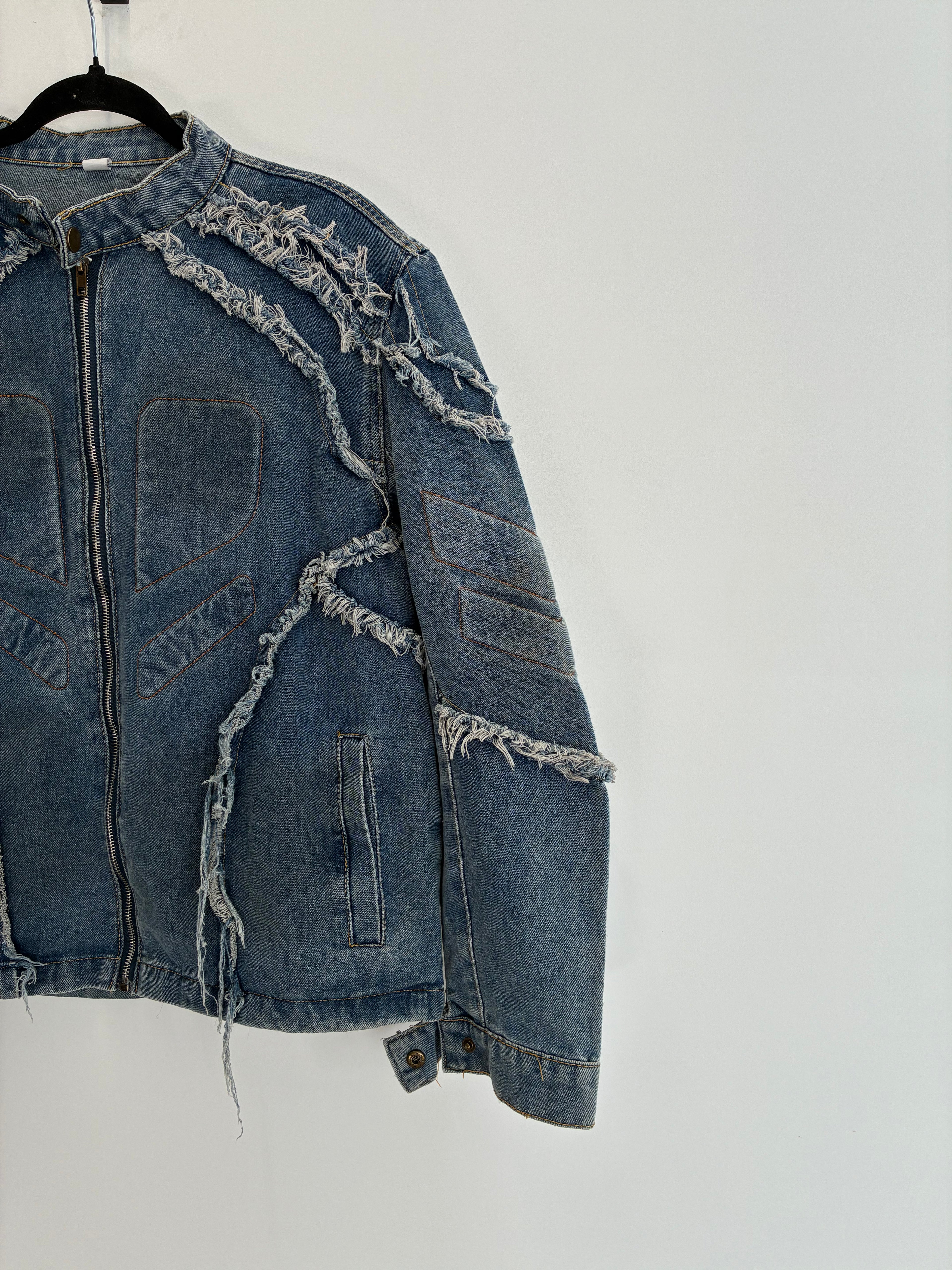 Denim Biker Jacket - size M