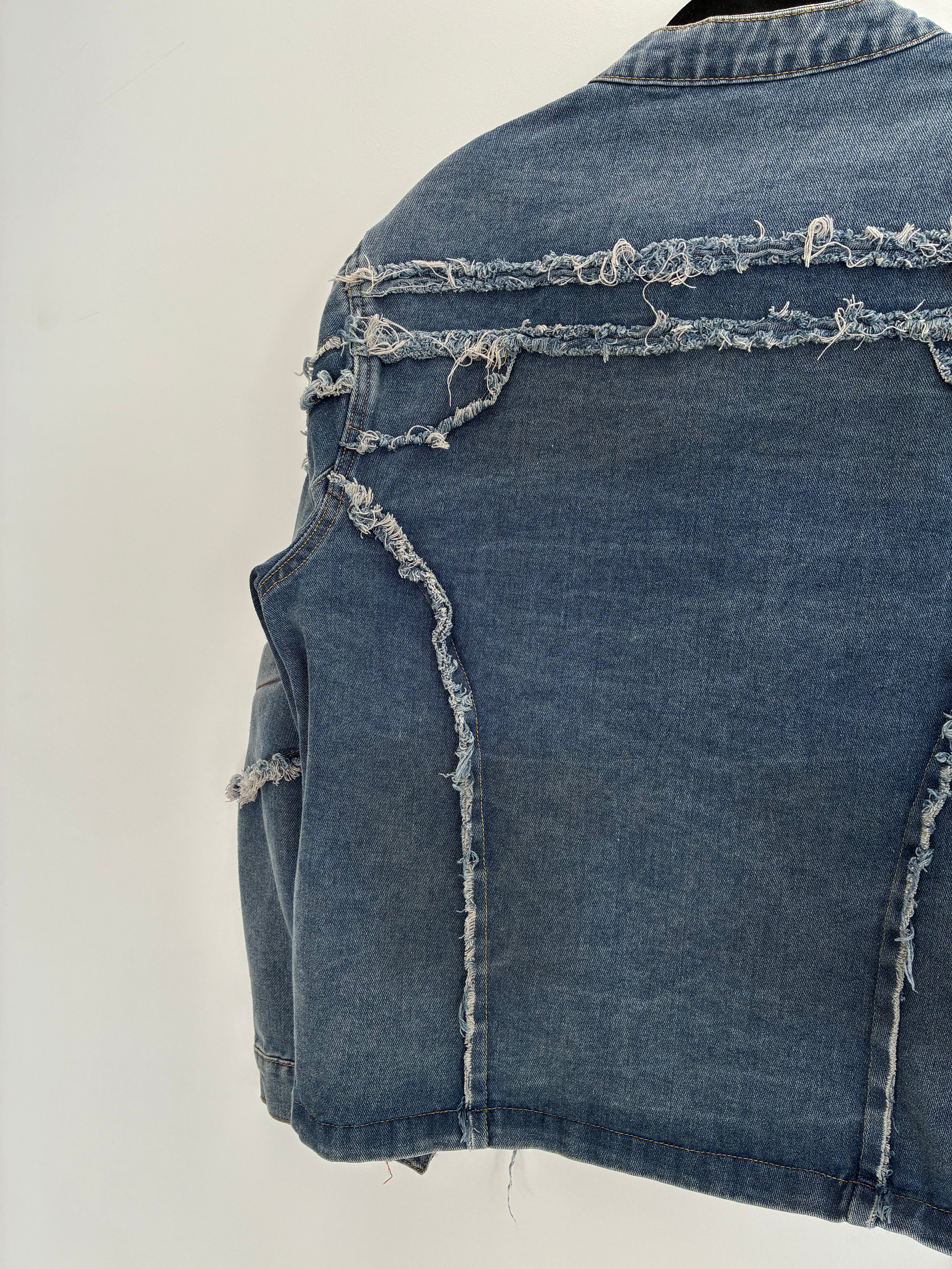 Denim Biker Jacket - size M