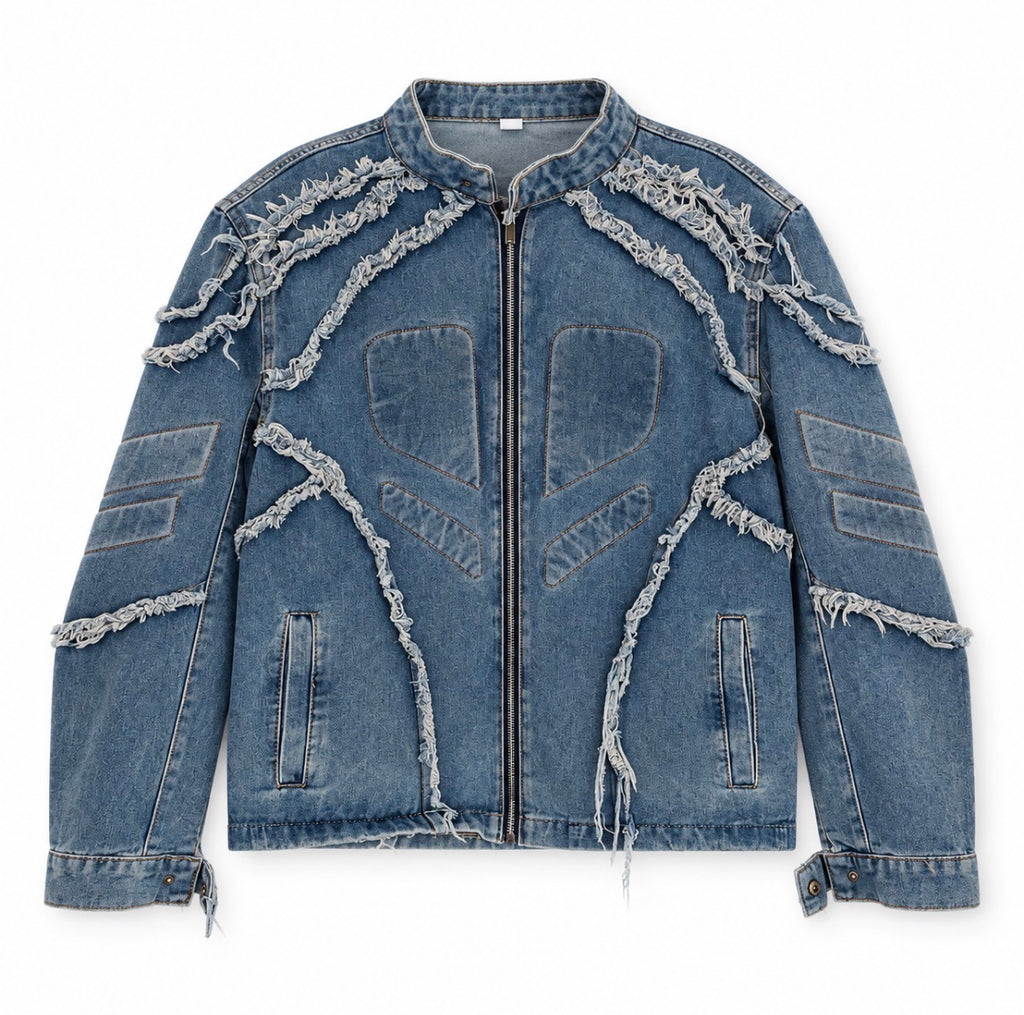Denim Biker Jacket - size M