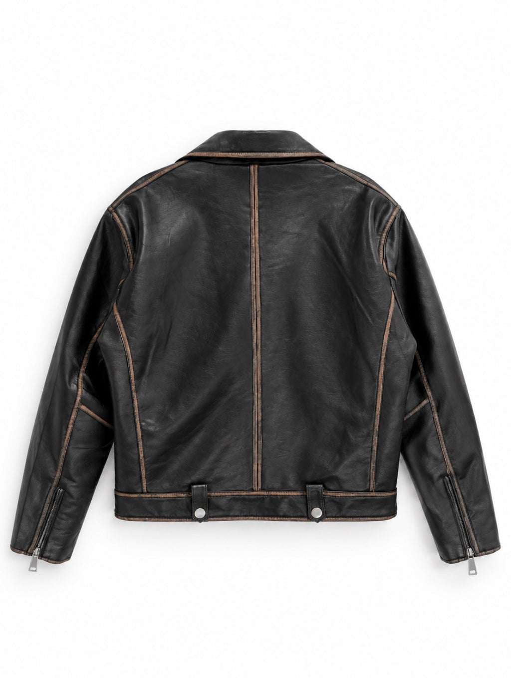 Leather Brown Jacket - size S