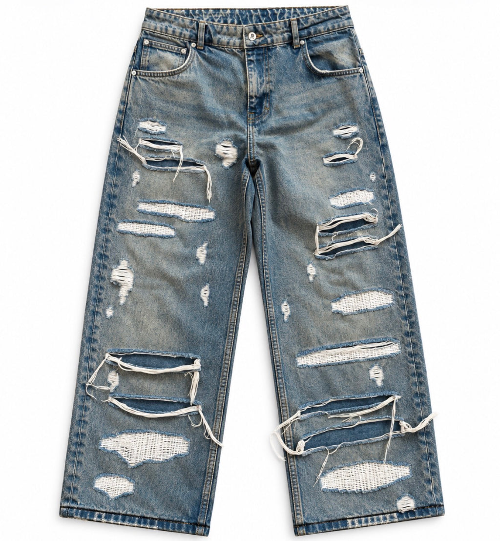 Represent R3D Double Destroyer Baggy Denim - size M