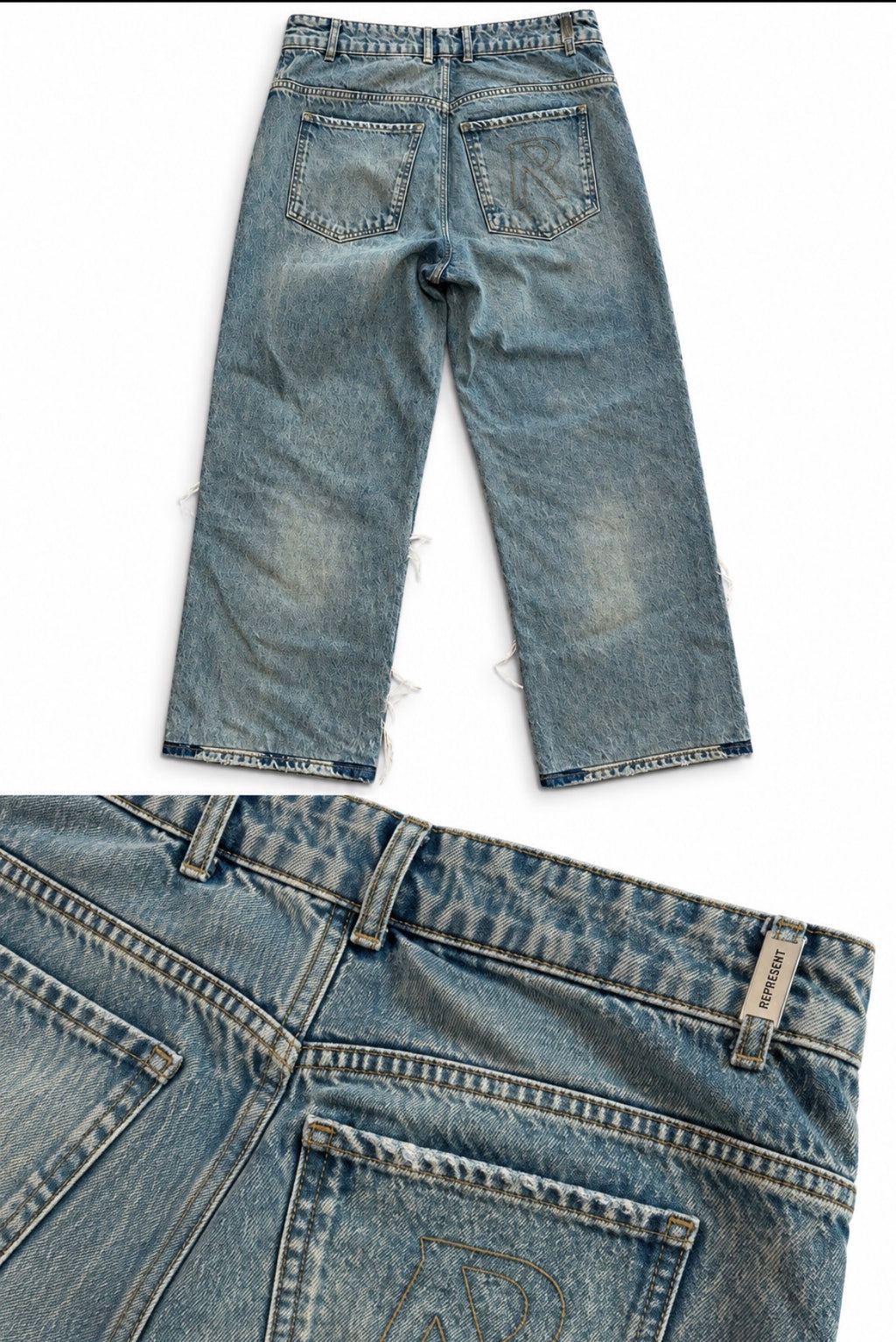 Represent R3D Double Destroyer Baggy Denim - size M