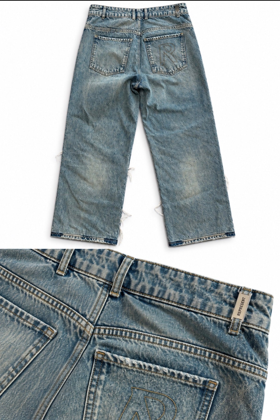 Represent R3D Double Destroyer Baggy Denim - size M