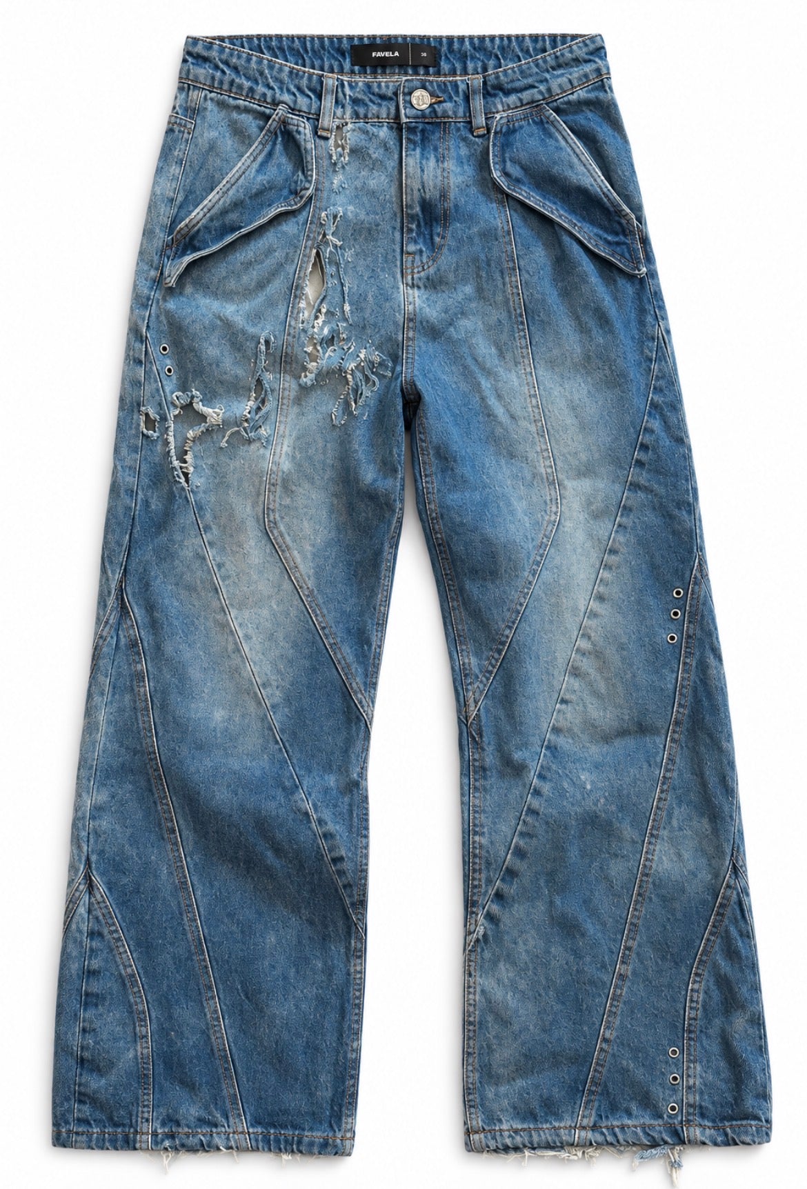 Favela Distressed Jeans - size XL
